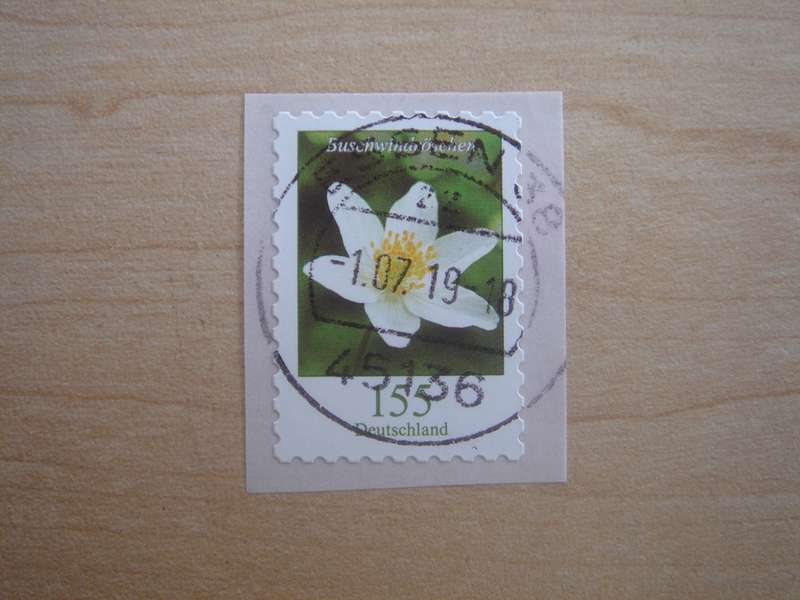 2019 Deutschland MiNr 3484 stamped with number `15` on the back