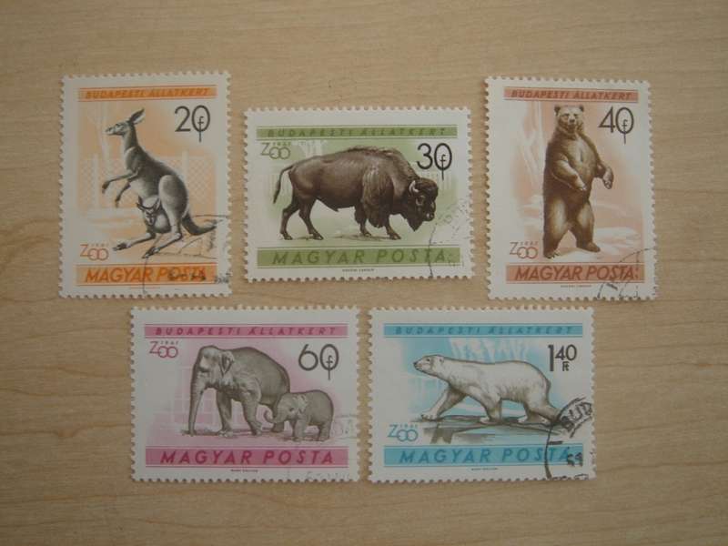 1961 Hungary - Budapest Zoo 20,30,40,60 f + 1.40 Ft used, stamped