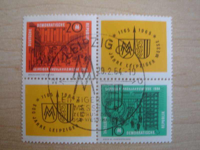 1964 DDR MiNr 1012-1013 Block stamped