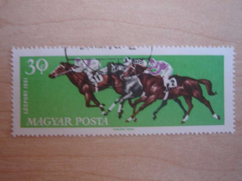 1961 Hungary - Horse Racing 30 f used, stamped