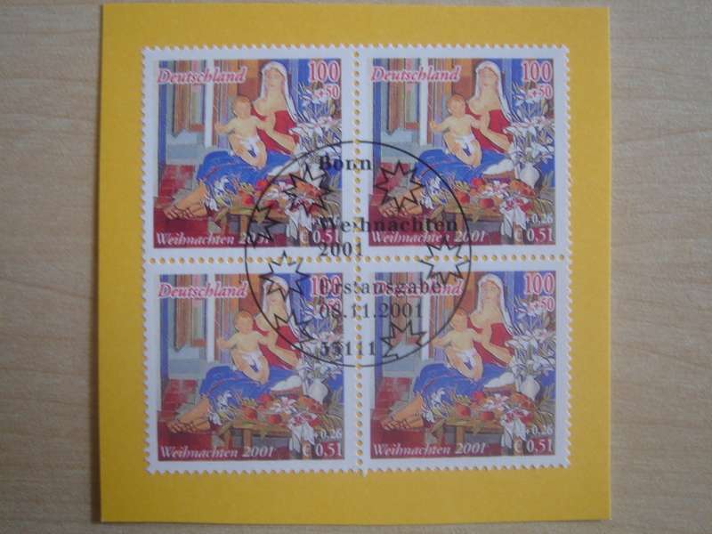 2001 Deutschland MiNr 2226 Block of 4 stamped