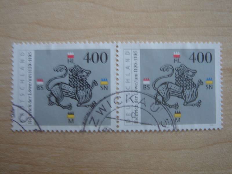 1995 Deutschland MiNr 1805 horizontal pair used, stamped