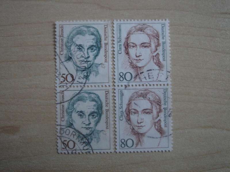 1986 Deutschland MiNr 1304-1305 vertical pairs used, stamped