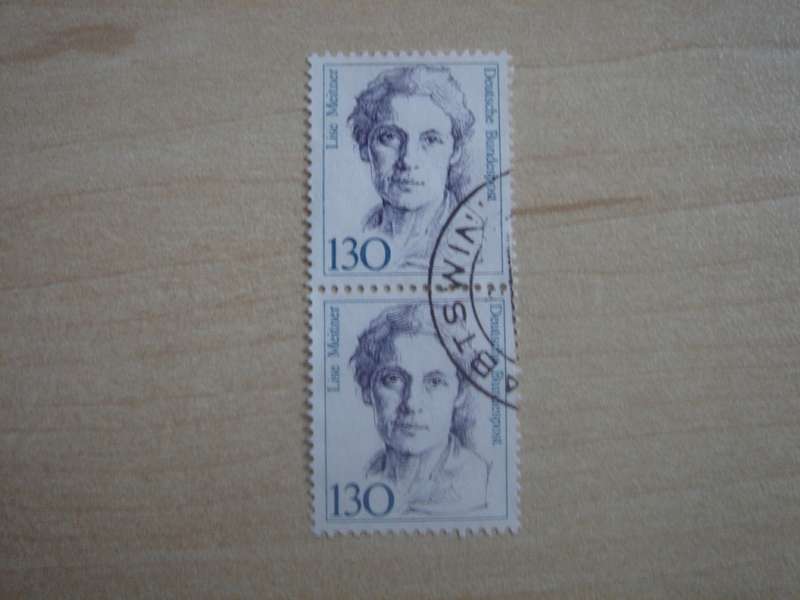 1988 Deutschland MiNr 1366 vertical pair used, stamped