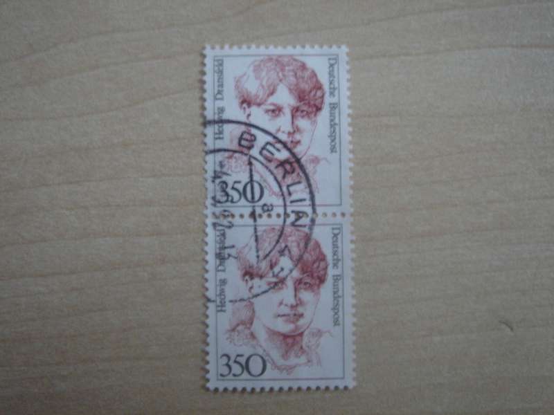 1988 Deutschland MiNr 1393 vertical pair used, stamped