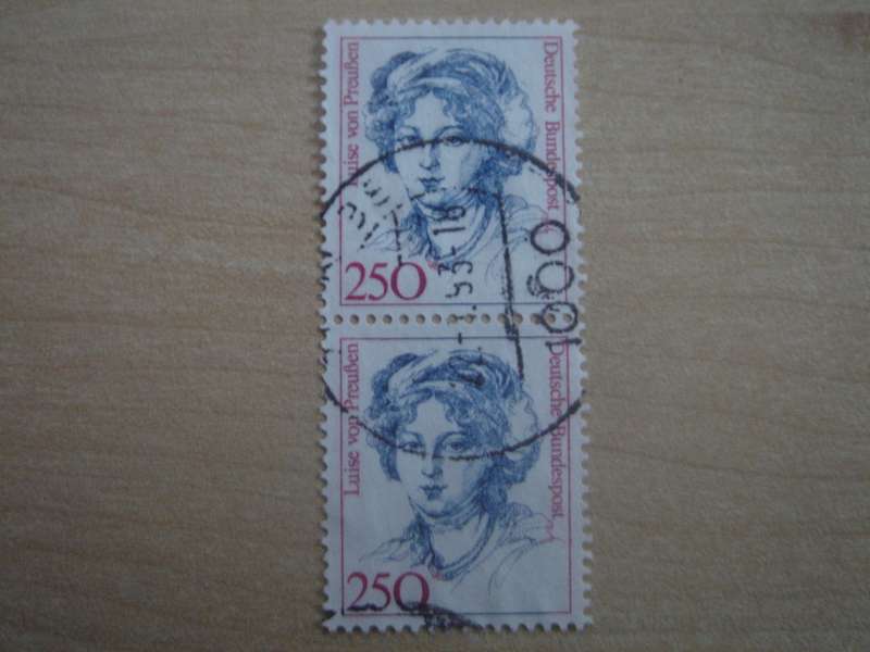 1989 Deutschland MiNr 1428 vertical pair used, stamped