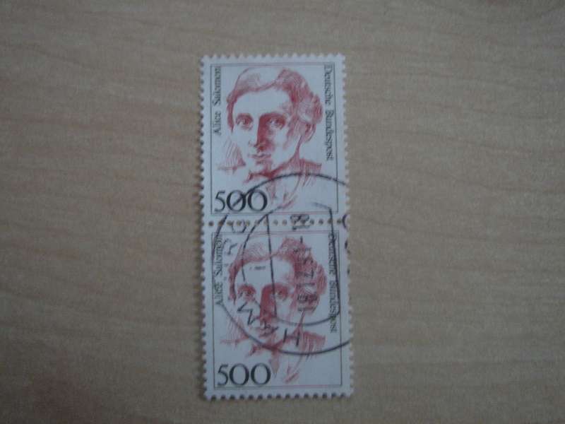 1989 Deutschland MiNr 1397 vertical pair used, stamped