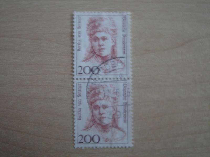 1991 Deutschland MiNr 1498 vertical pair used, stamped
