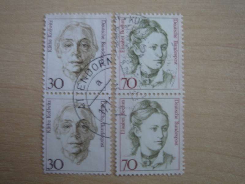 1991 Deutschland MiNr 1488-1489 vertical pairs used, stamped