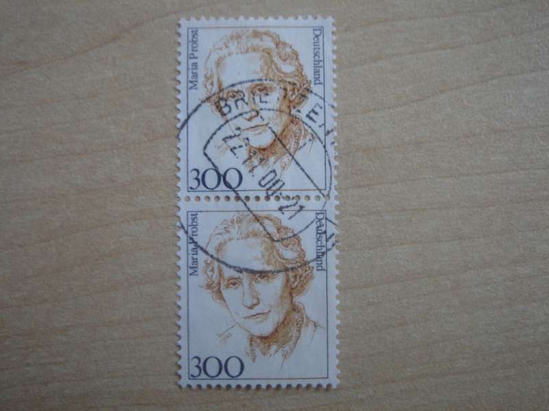 1997 Deutschland MiNr 1956 vertical pair used, stamped