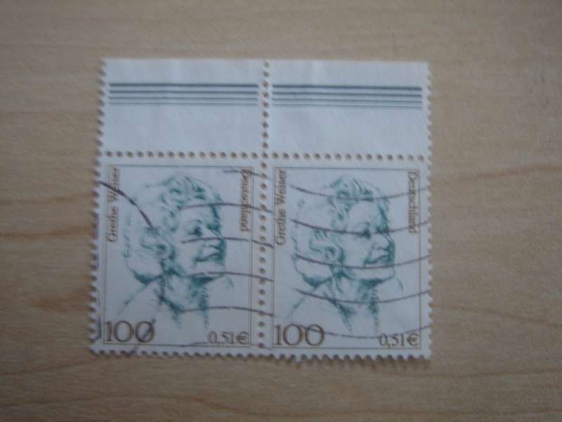 2000 Deutschland MiNr 2149 horizontal pair used, stamped with borders