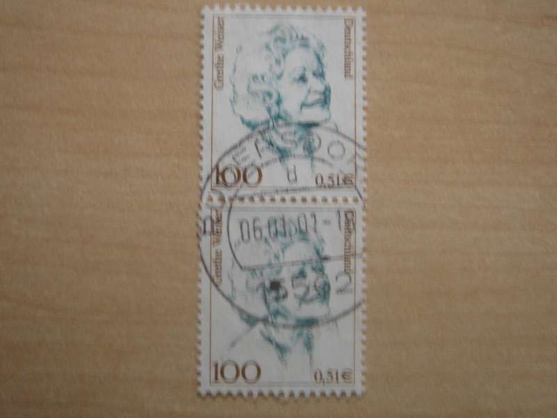 2000 Deutschland MiNr 2149 vertical pair used, stamped