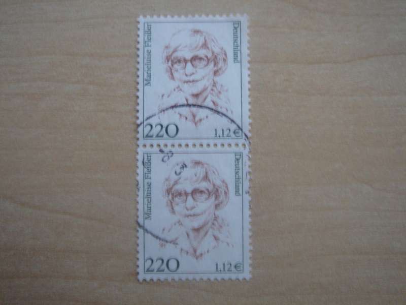 2001 Deutschland MiNr 2158 vertical pair used, stamped
