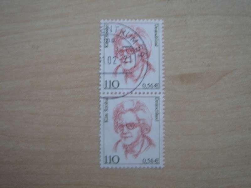 2000 Deutschland MiNr 2150 vertical pair used, stamped