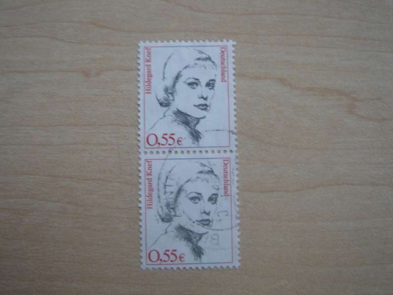 2002 Deutschland MiNr 2296 vertical pair used, stamped