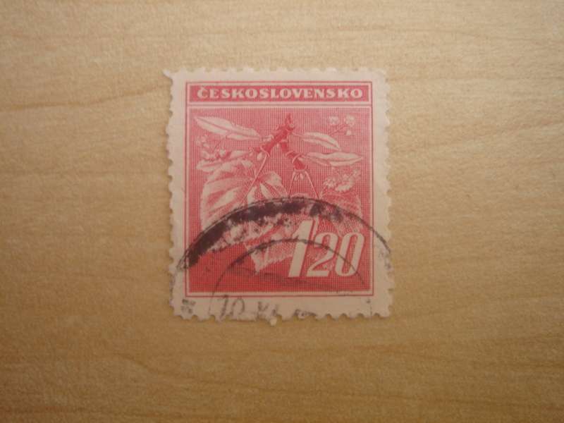 1945 CZ - Linden Buds 120 h used, stamped