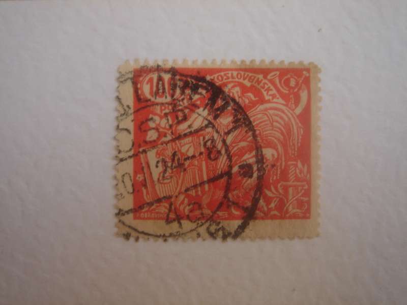 1920 Posta Ceskoslovenska 100 h used, stamped