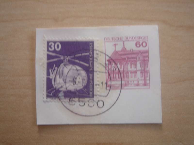 1979 BRD MiNr 1028 as print on postal item stamped with MiNr 849 (1975)