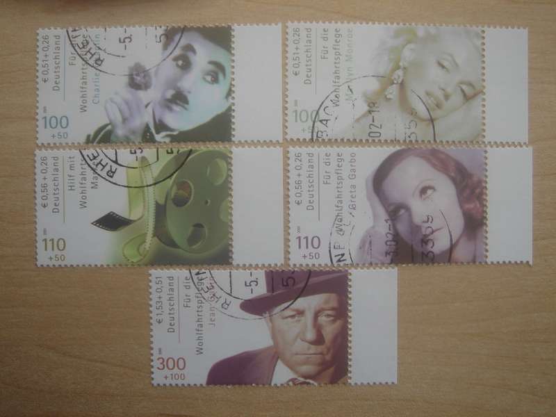 2001 Deutschland MiNr 2218-2222 A stamped with border