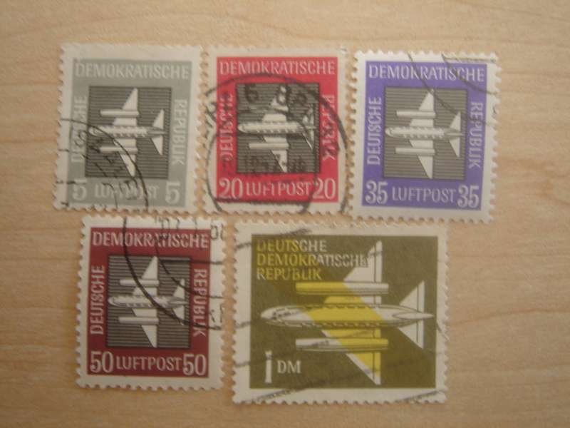 1957 DDR MiNr 609-613 Y used, stamped