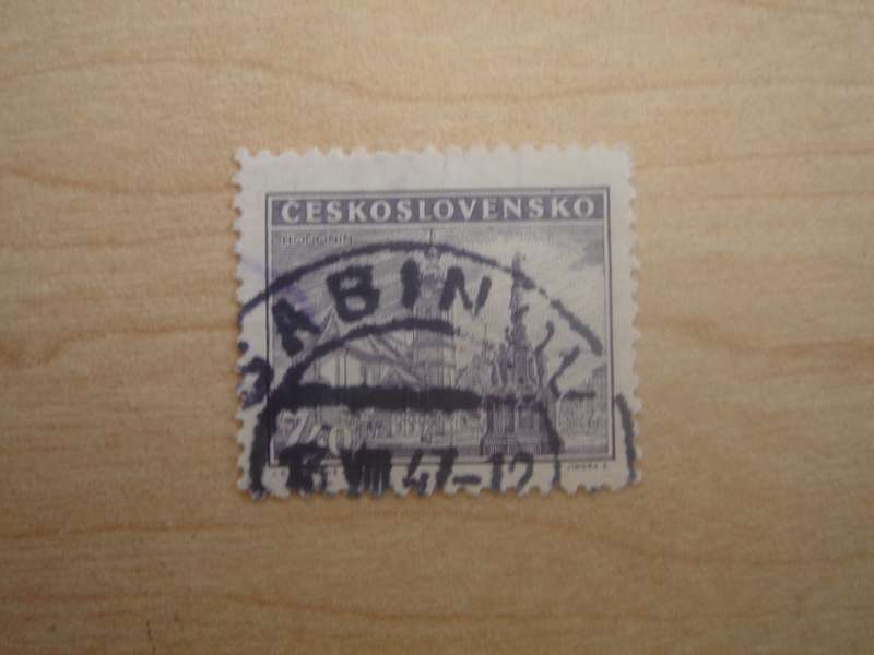 1946 CZ Hodonin 7.40 K used, stamped