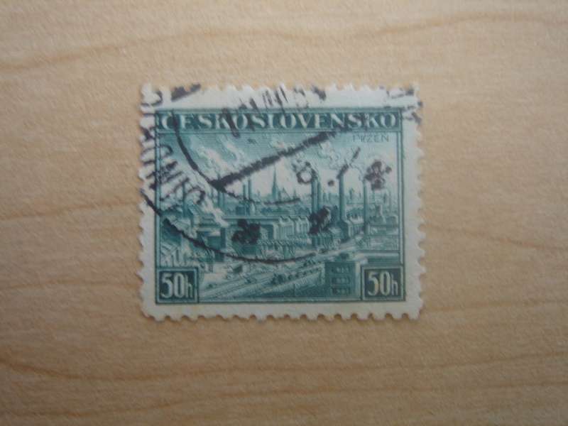 1938 CZ Armament Factories Pilsen 50 h used, stamped