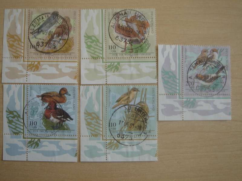 1998 Deutschland MiNr 2015-2019 used, stamped corner pieces