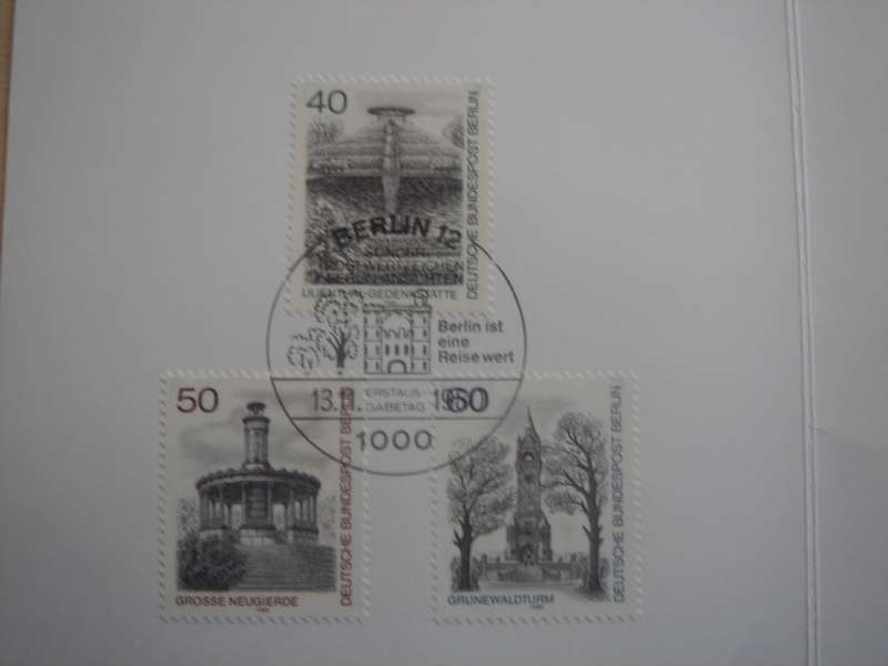 1980 West Berlin MiNr 634-636 FD stamped + MNH in Folder