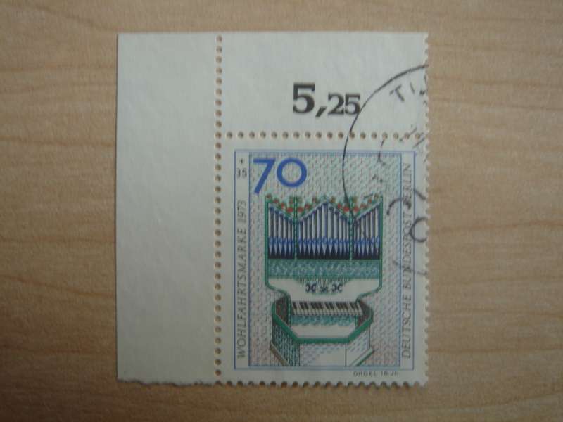1973 West Berlin MiNr 462 used, stamped corner piece
