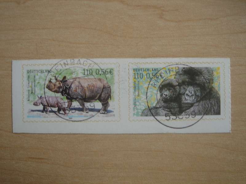 2001 Deutschland MiNr 2204-2205 stamped