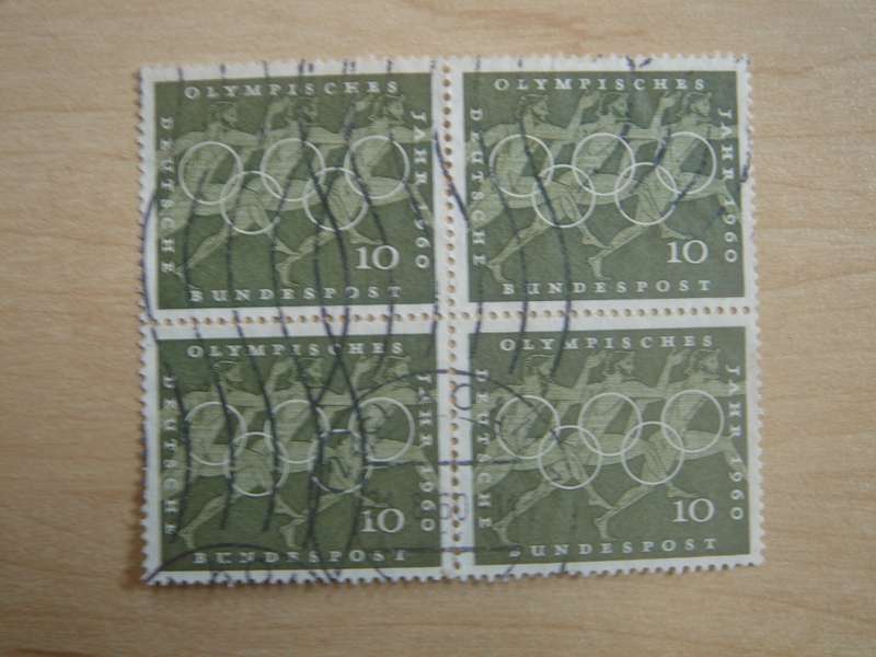 1960 Deutschland MiNr 333 used, stamped Block of 4