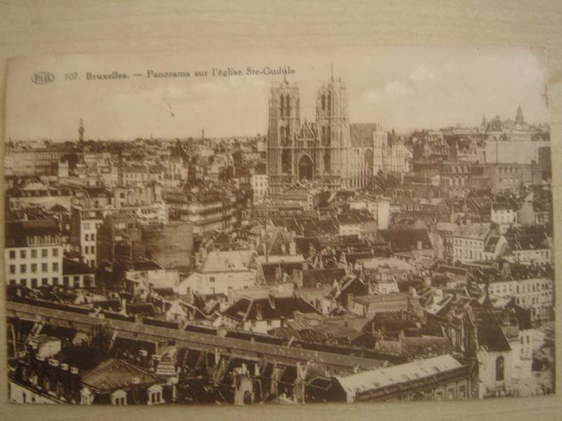 1922 Belgium - Albert I - 1 F used on postcard, stamped