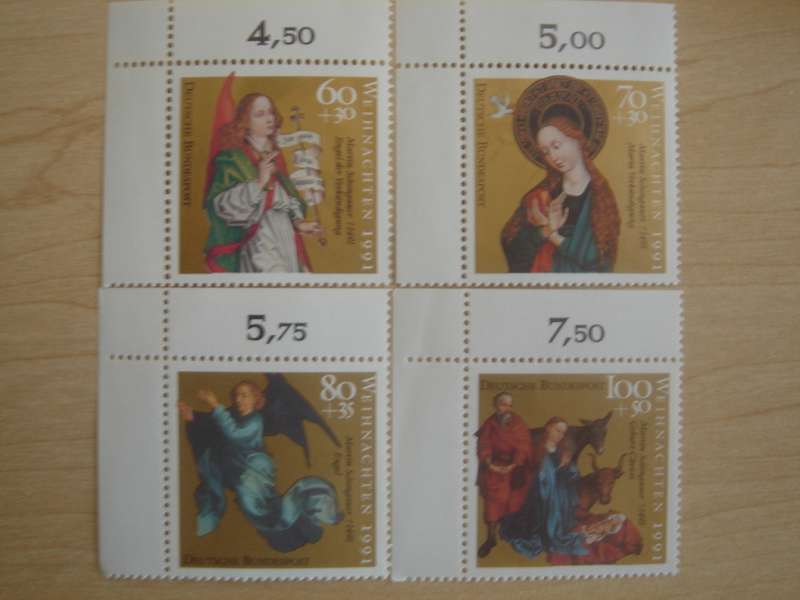 1991 Deutschland MiNr 1578-1581 MNH corner pieces