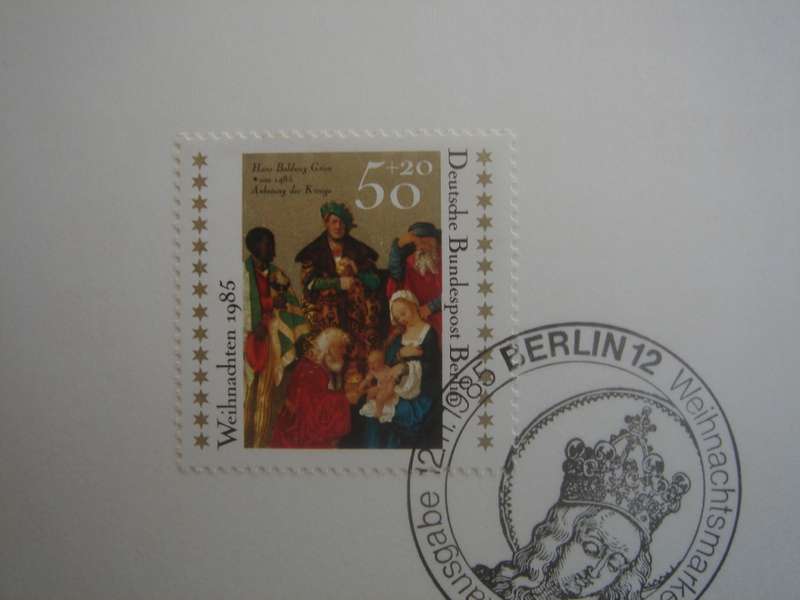 1985 West Berlin Mr.Nr 749 FD stamped on Christmas Card of Deutsche Post AG