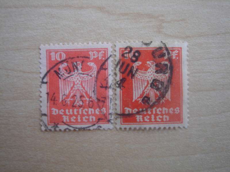 1924 Deutsches Reich MiNr 357 X used, stamped (different color tones)