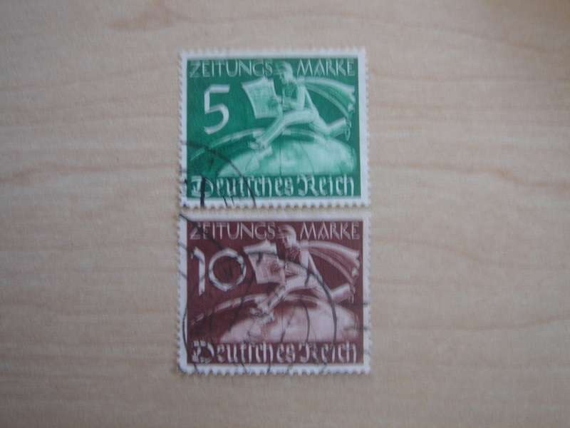 1939 Deutsches Reich Zeitungsmarken MiNr Z 738-739 used, stamped