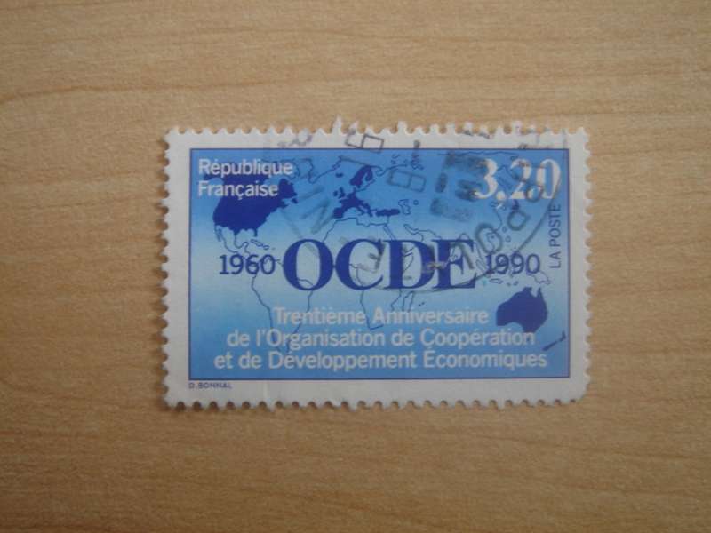 1990 France - OCDE Anniversaire 3,20 F used, stamped