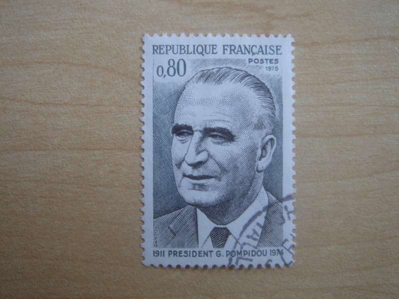 1975 France - President Pompidou 0,80 F used, stamped