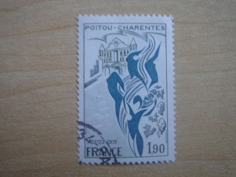 1975 France - Poitou - Charentes Region 1,90 F used, stamped