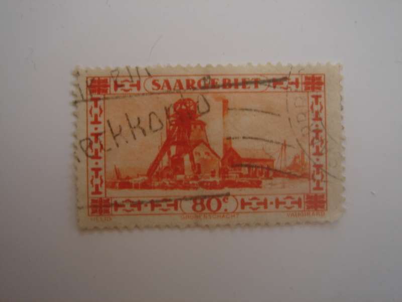 1927 Saargebiet MiNr 116 used, stamped