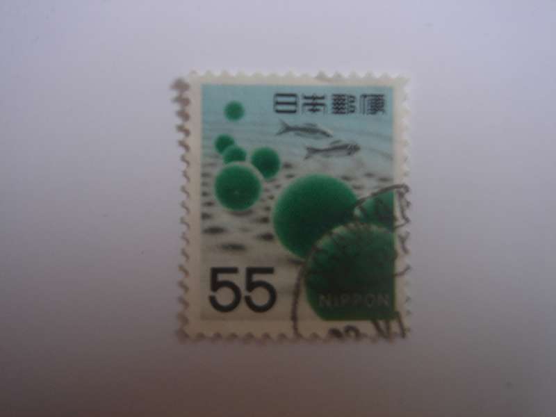 1966 Japan - Marimo water plant - 55 Y used, stamped