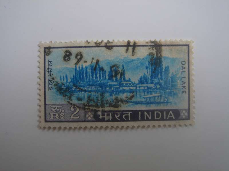 1965 India - Dal Lake 2 Re used, stamped