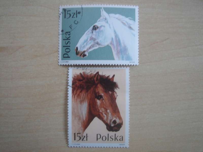 1989 Polska - Horses MiNr 3190-3191 used, stamped