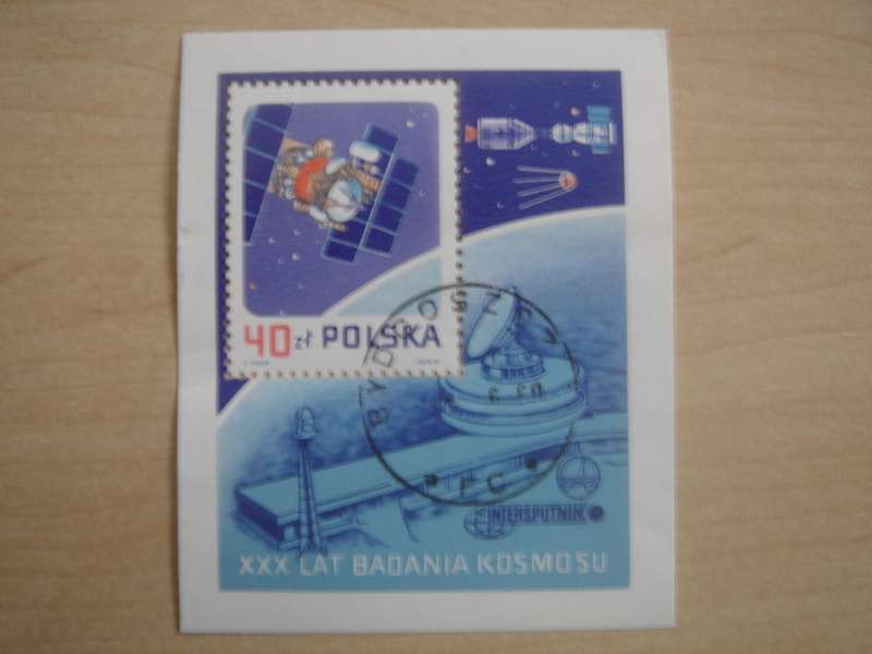 1987 Polska - Intersputnik MiNr 3122 in Block stamped