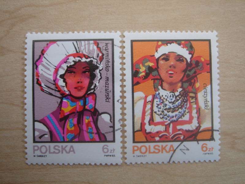 1983 Polska - Costumes 2 x 6 Zt stamped