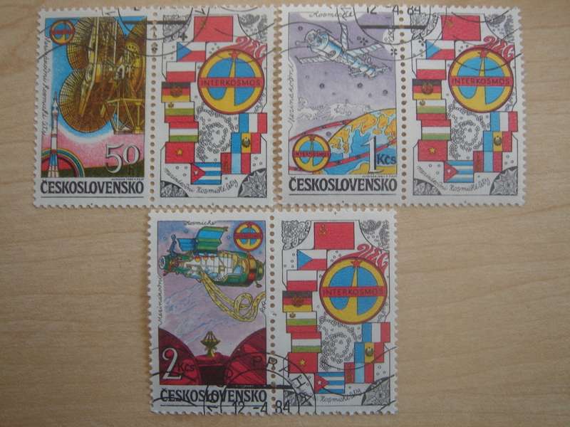 1984 CZ - Interkosmos - 50 h, 1, 2 Kcs used, stamped