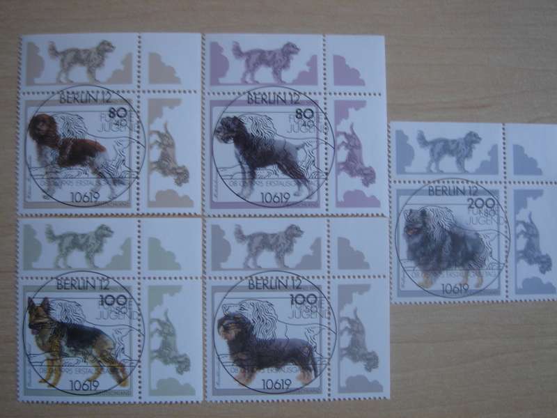 1995 Deutschland MiNr 1797-1801 stamped corner pieces