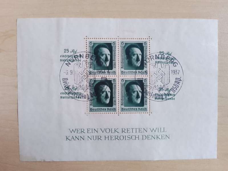 1937 Deutsches Reich MiNr 650 x 4 in Block 11 used, stamped + Book from 1940