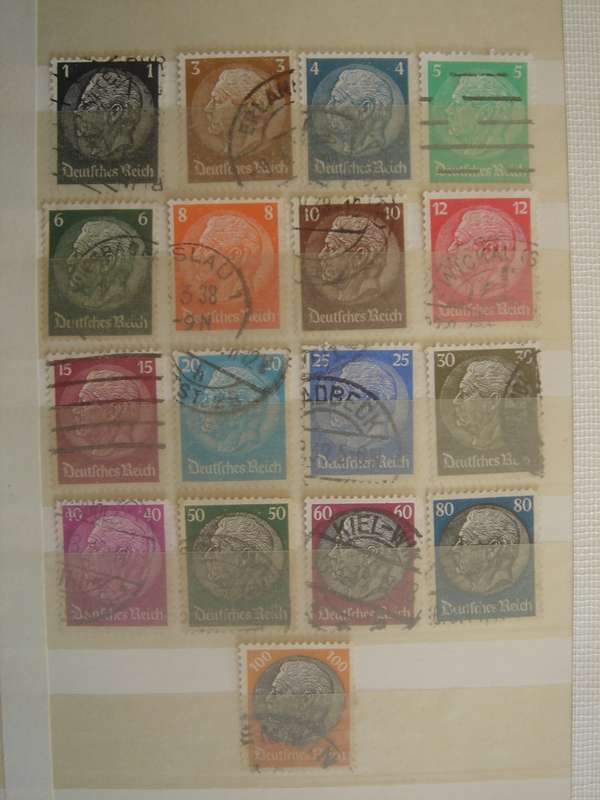 1933/36 Deutsches Reich MiNr 512-528 X used, stamped