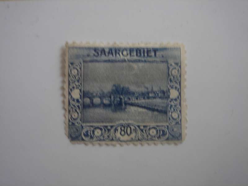 1921 Saargebiet MiNr 62 A used, hinged